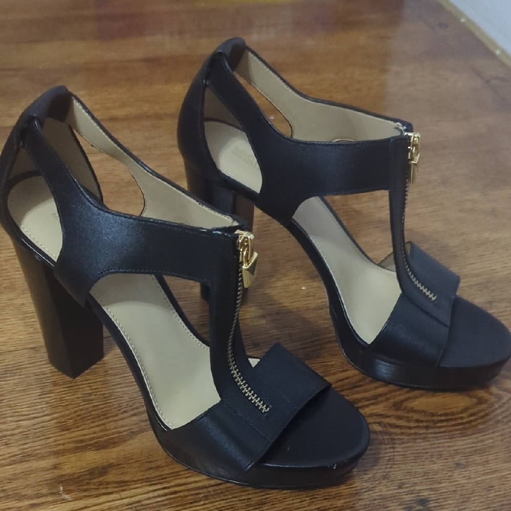 Elegant Black High Heel Sandals